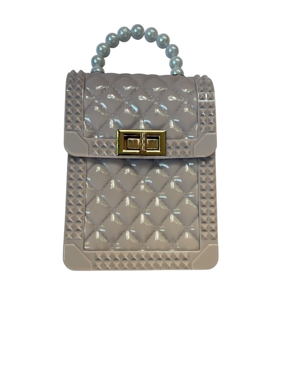 Pearl-Handle Mini Tote - Taupe